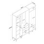 Hanah Home Recibidor EA129 - 2797 Nogal y Blanco